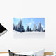 snow mountain trees Wall Mural