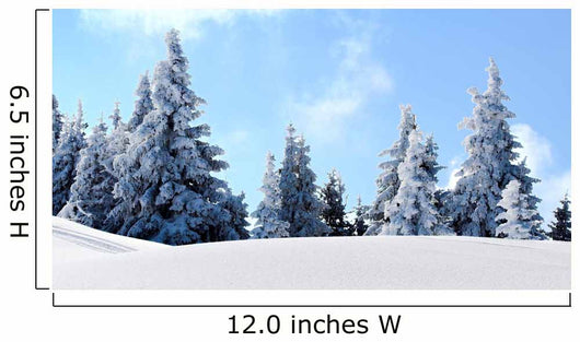 snow mountain trees Wall Mural