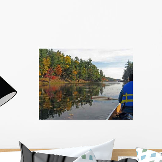 Canoeing Freeland Lake Wall Decal