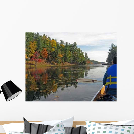 Canoeing Freeland Lake Wall Decal