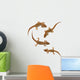Four lizards Wall Decal