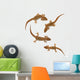 Four lizards Wall Decal