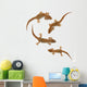 Four lizards Wall Decal