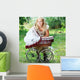 girl with baby buggy Wall Mural