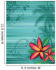 Frangipani Tropical Flowers on Striped Background Wall Mural