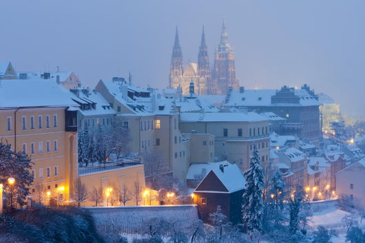 Hradcany in winter, Prague, Czech Republic Wall Mural