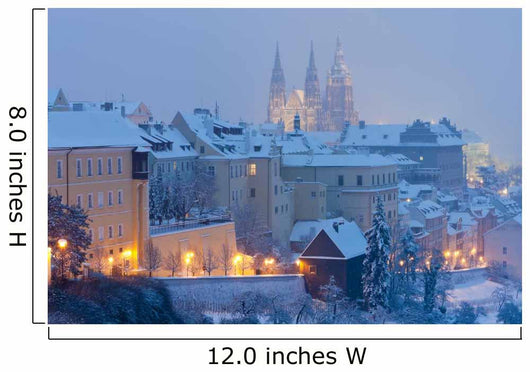 Hradcany in winter, Prague, Czech Republic Wall Mural