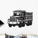 Dump Truck Vinyl Ready Vector Illustration Wall Decal