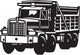 Dump Truck Vinyl Ready Vector Illustration Wall Decal