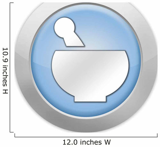 Light Colored Icon "Prescription / Pharmacy Symbol" Wall Decal