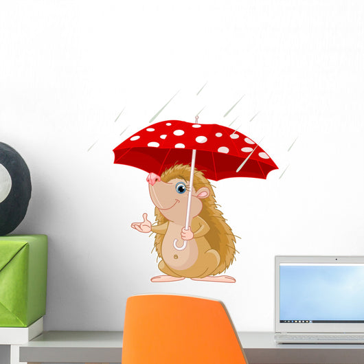 Hedgehog under Umbrella Presenting