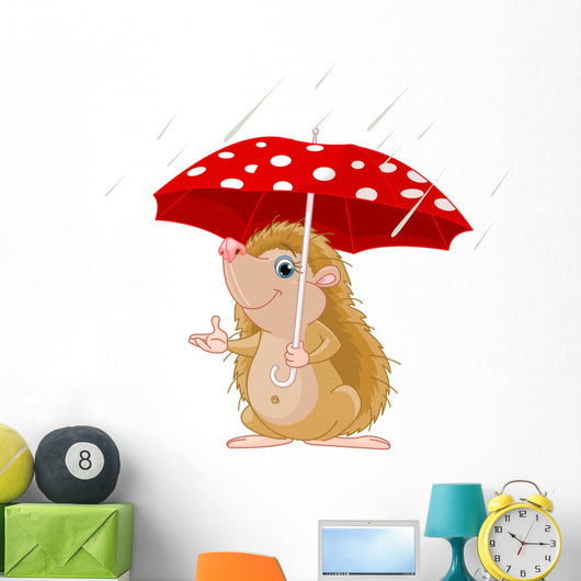 Hedgehog under Umbrella Presenting