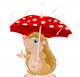Hedgehog under Umbrella Presenting