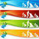 Exercising Mother Banners Wall Mural