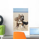 American Pitbull on Beach Wall Mural