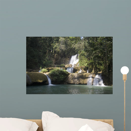 Jamaican River waterfall Wall Mural