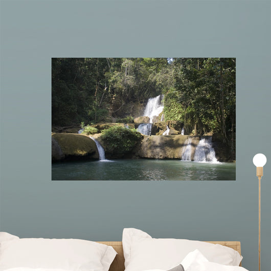 Jamaican River waterfall Wall Mural
