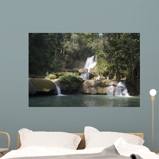 Jamaican River waterfall Wall Mural