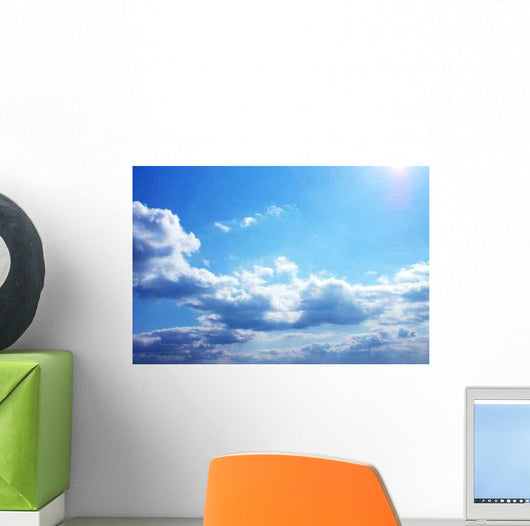Cloudy Blue Sky Wall Decal