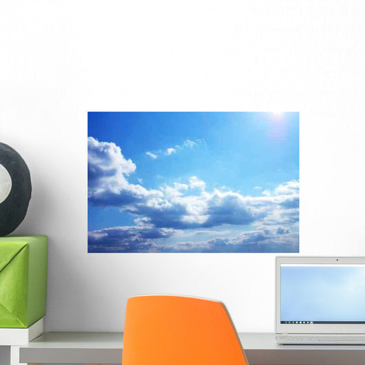Cloudy Blue Sky Wall Decal