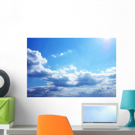 Cloudy Blue Sky Wall Decal