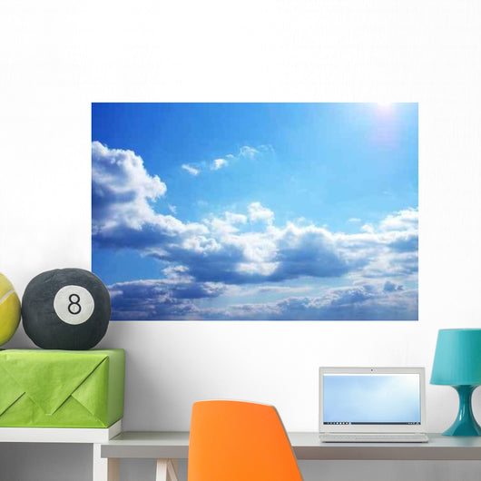 Cloudy Blue Sky Wall Decal