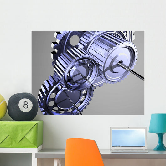 Silver Gear I Wall Mural