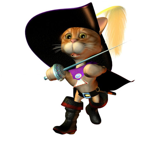 Gestiefelter Kater in der Offensive Wall Decal