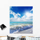 Beautiful coast of beach at day. Nature composition. Wall Mural