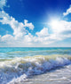 Beautiful coast of beach at day. Nature composition. Wall Mural