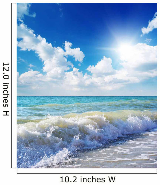 Beautiful coast of beach at day. Nature composition. Wall Mural