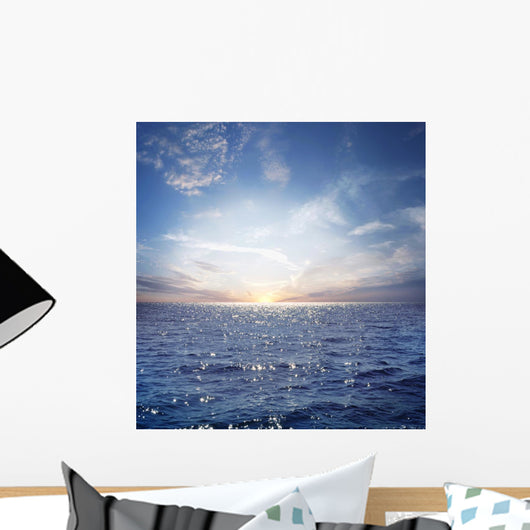 blue sky and ocean Wall Mural