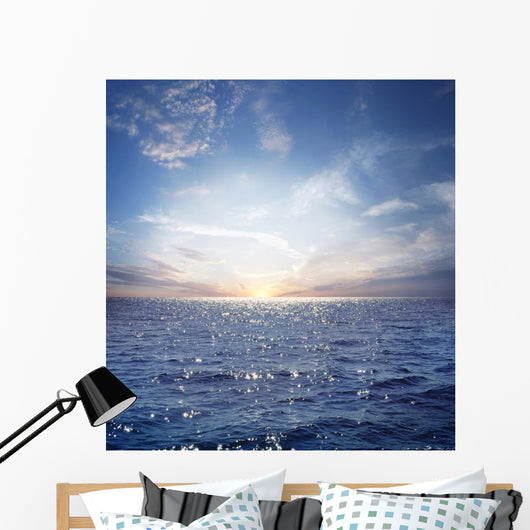 blue sky and ocean Wall Mural