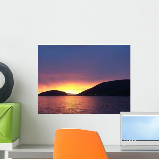 Mitternachtssonne Spitzbergen Wall Decal