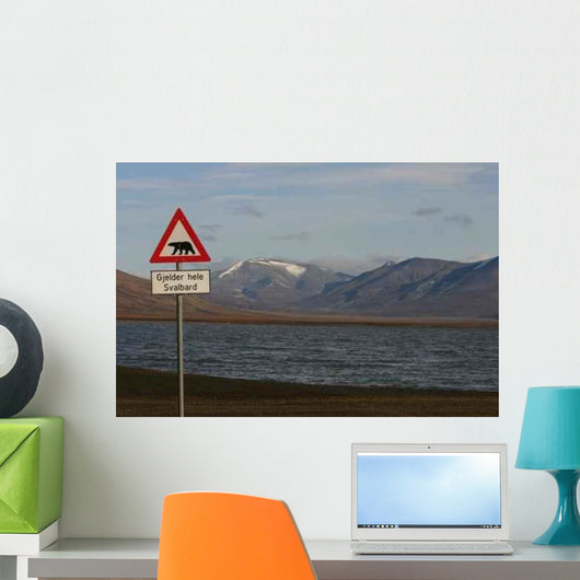 Warning against Polar Bears Wall Decal