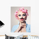 Attractive Girl With Mustache Wall Mural