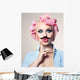 Attractive Girl With Mustache Wall Mural