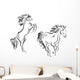Two horses, simplified silhouettes Wall Decal