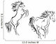 Two horses, simplified silhouettes Wall Decal