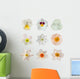 White flower collection Wall Decal