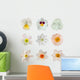White flower collection Wall Decal