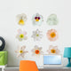 White flower collection Wall Decal