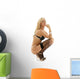 pin-up blond in black lingerie Wall Decal