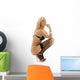pin-up blond in black lingerie Wall Decal