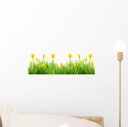 Spring grass with daffodils Wall Decal