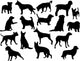 Dogs Silhouette Vector