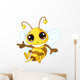 Cute Bee Showing Wall Decal