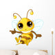 Cute Bee Showing Wall Decal