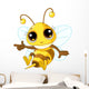 Cute Bee Showing Wall Decal