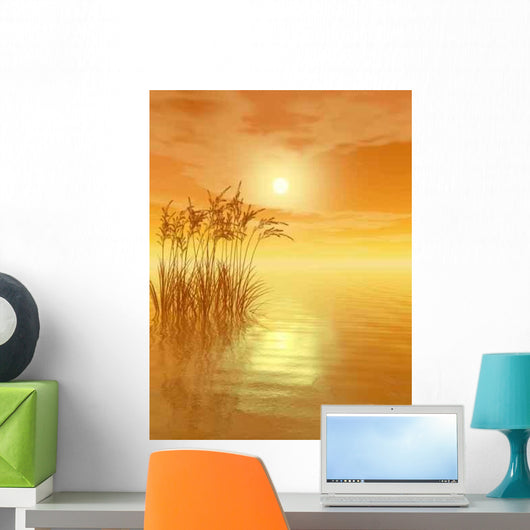 Grass Sunset V Wall Decal